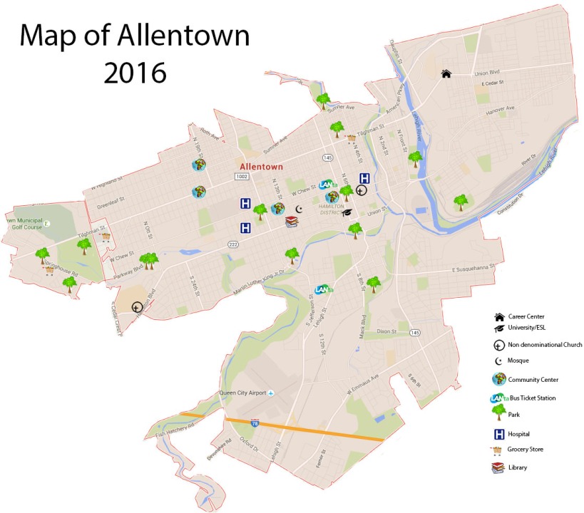 Map of Allentown Official
